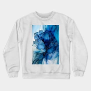 Blueberry Flame - Abstract Alcohol Ink Art Crewneck Sweatshirt